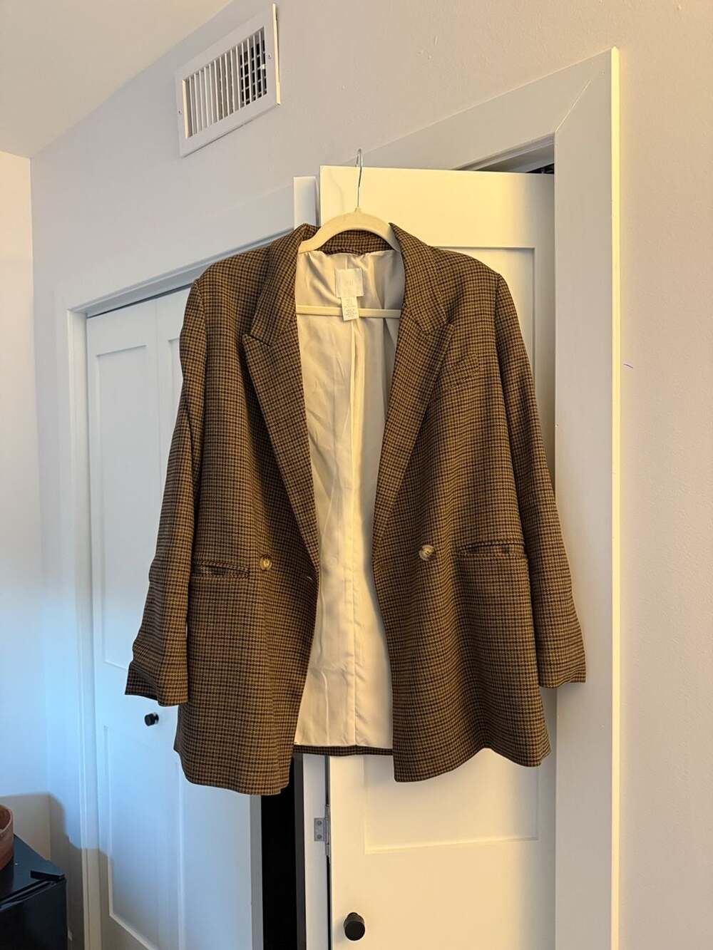 H&M Brown Houndstooth Blazer Size S